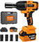 Lagatuns Avvitatore a Impulsi, coppia elevata 850N.M(627F-lbs).2200 giri/min, motore senza spazzole, con batteria agli ioni di litio da 4.0 Ah,Mandrino 13mm (1/2),adatta per auto di famiglia