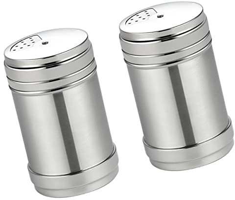 Cabilock 2stücke Gewürzstreuer Teiliges Mit Drei Lochgrößen Für Bbq Und Küche Platzsparendes Design Leicht Nachfüllbar Praktisch Und