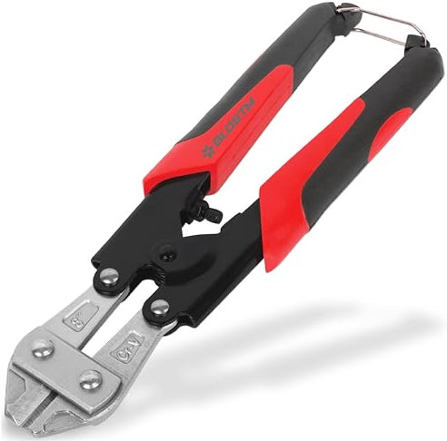 BLOSTM Mini tagliabulloni da 20,3 cm, tagliafili Resistenti trattati termicamente per la Massima Durata, Taglia Catena (Rosso)