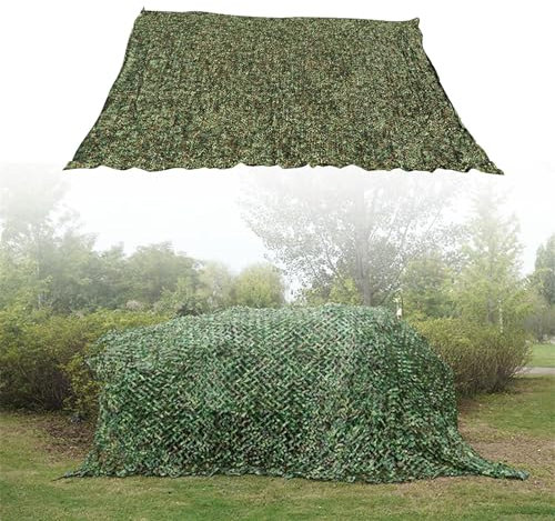 GueTTO Camping Tarnnetz Woodland Jagd Tarn Camouflage Netz Outdoor Tarn Armee Army Camo Tarnung Net Militärisch Verstärktes Tarnungsnetz Sonnenschutznetze,10×20m/32.8×65.6ft