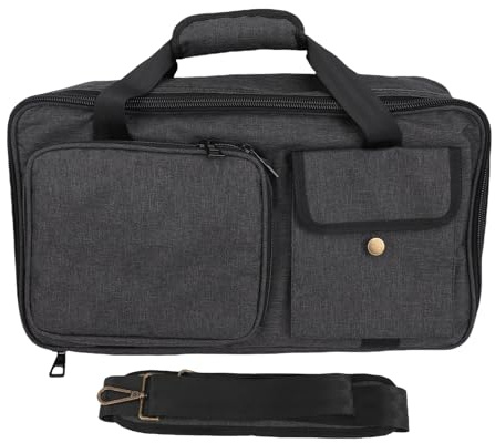 SPYMINNPOO Bolsa de Pedal de Efectos, Bolsas de Transporte Múltiples con Bolsas Suaves Acolchadas con Correa Ajustable para Accesorios de Guitarra (M)