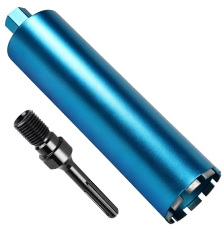 CPROSP 1¼ tum UNC diamantborrkrona, ø 110 mm, L450 mm, borrkrona med SDS MAX adapter, laserblästrat svetsning kärnborr, kärnborr för borrning i betong, stålbetong, murverk och sten, blå