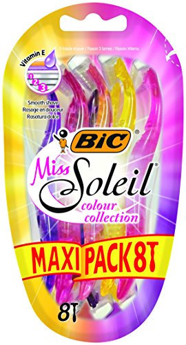 BIC Miss Soleil Colour Collection Damenrasierer – Maxi-Pack mit 8 Stück