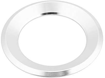 Volante centrale Volante Anello Volante Copertura Trim Alluminio lega di cromo Decorazione Cornice Trim Inserto Sticker per 6 7 B7 (Silver)