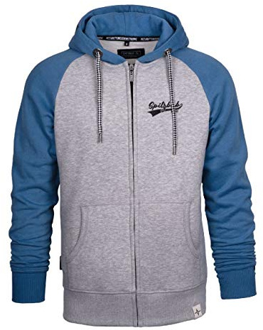 Spitzbub Herren Hoodie Pullover mit Kapuze Sweatjacke Zipper Kapuzenpullover mit Reißverschluss Jens