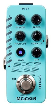 MOOER E7 Polyphonic Guitar Synth Pedal Electronic Synthesizer, 7 Guitar Synthesizer Tones with Individual Arpeggiator And 7 Preset Slots, High/Low Frequency Cut, Attack, Speed Function