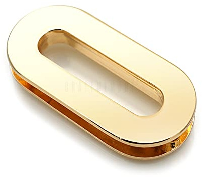 CRAFTMEMORE Ovale Schraubösen aus Metall, zum Anschrauben, für Geldbörsen, Schlaufengriff, 4 Sets (2,5 cm, goldfarben)