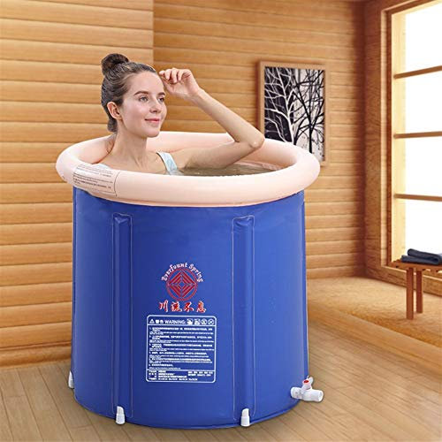 Medium Size Faltbare Badeeimer Tragbarer Badewannen for Erwachsene Studenten Badewanne Home Spa Badewannen Kalter Tag Warmwasser Bad Hot Ice Badewannen for Indoor Outdoor Kinderbecken mit aufblasbaren