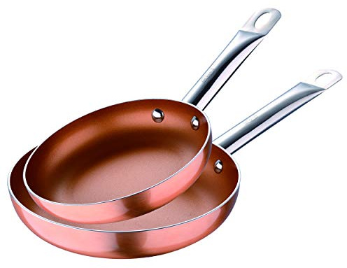 San Ignacio Juego de sartenes (20 y 24 cm) Professional Chef Copper Plus de alumino prensado aptas para induccion, Aluminio