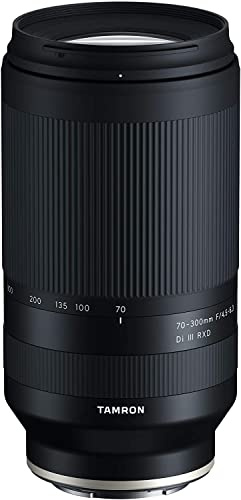 Tamron 70-300mm F/4.5-6.3 Di III RXD Objektiv für Sony Mirrorless Full Frame/APS-C E-Mount, Schwarz (Renewed)