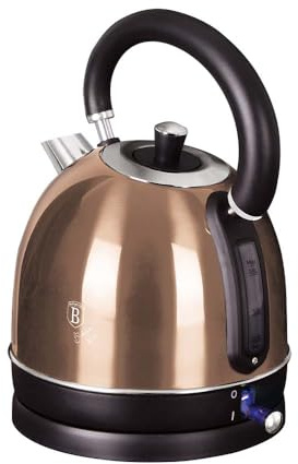 Berlinger Haus, Bouilloire électrique, Collection Rose Gold, base rotative à 360 °, Niveau d'eau transparent, Protection sèche bouillante, s'éteint automatiquement, 1,8 L