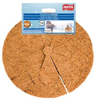 JUFOL Kokosfaser-Scheibe Ø ca. 25 cm, Winterschutz für Topfpflanzen | Wurzeln | Kübelpflanzen, für Töpfe mit einem Durchmesser von 25 cm, 85505, Naturfaser