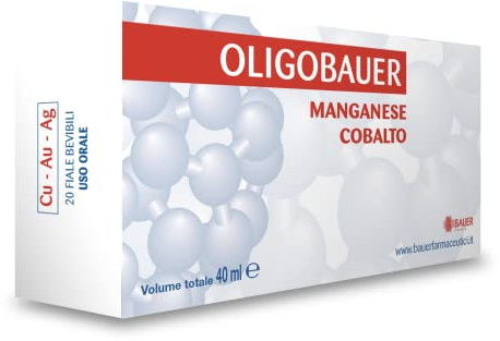 Bauer – Oligobauer manganeso y cobalto – 20 ampollas de 2 ml para turbas digestivas con manganeso y cobalto
