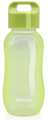 JILIGUALA Tasses de voyage en plastique pour café, bouteille d'eau de sport, tasse pour lait, café, thé, jus, capacité 350 ml (12 oz), lot de 1 vert