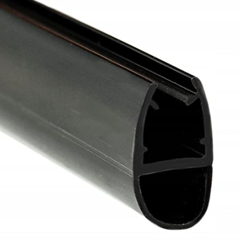 AquaParts Duschtür Dichtung 200cm | für 4mm, 5mm, 6mm Glastür Stärken | Schwarz | Wasserabweisende Duschdichtung | Streifdichtung | Duschkabinen-Dichtung | für Dusche und Duschtür