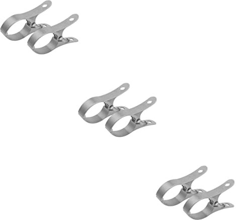 TOPBATHY 6 Pz Molletta Antivento Clip Porta Telo Mare Morsetti Per Coperte in Metallo Mollette Per Bucato Fermaglio in Metallo Spilla Da Cappotto Lega Di Alluminio Domestico Vacanza