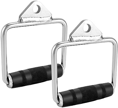 QWORK® 2 st stigbygelhandtag med gummigrepp, LAT Pulldown-fastsättningskabelmaskin tillbehör