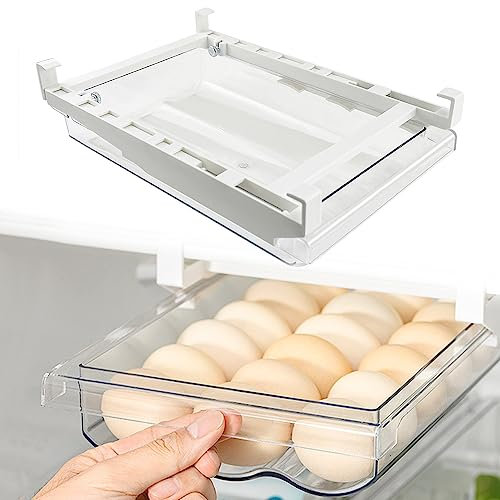 Schubladen Eierhalter Eierhalter Für Kühlschrank Frigerator Ei Organizer Refrigerator Egg Storage Bin Mit Gleitschiene Und Griff Fasst 18 Eier (Eier-Organizer)