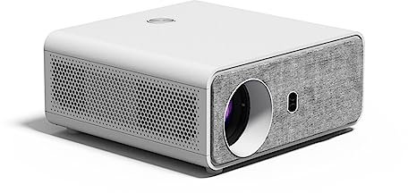 RIDAEX Projector Home Ultra-High Definition 4K Portable Smart Home Theater Wireless Wifi Mobile Phone All-In-One,White