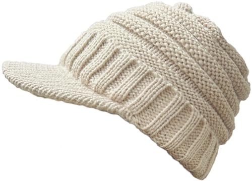 XYIYI Beanie Tail Winter Warm Knit Messy High Bun Ponytail Hats Visor Beanie Cap