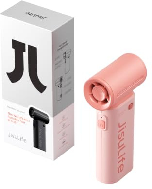 JISULIFE Tragbarer Handventilator – Turbo Luftstrom, Bis 12 Stunden Akku