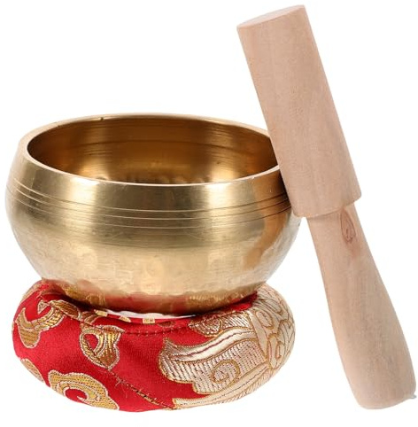 5 Sets Buddha-Klangschale, Himalaya-Schale, Gebetsschale, tibetische Klangschale, Schlägel, Entspannungsschale, tibetischer Schlägel, Yoga-Klangschale, Klangschale, Kissen, Zen-Schüssel, Werkzeug,