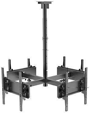 DRFGNF Soporte Ajustable para Montaje en Techo de TV con 4 Lados para TV, Soporte para TV Compatible con televisores LCD LED 4K de 32 a 50 Pulgadas, Pantalla Plana, 400 x 400 mm (0,9)