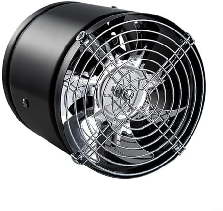 HOHOVYVY Rohrventilator 150 MM, 6 Zoll 1-weg Abluftventilator Mit Net 220V Haushalts Abluftventilator Bad Ventilator(Black)