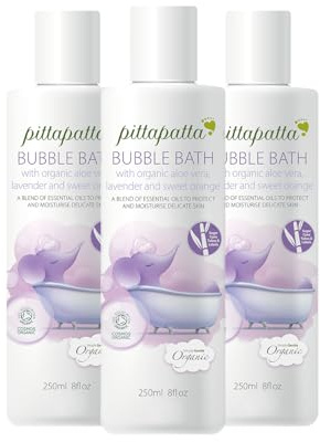 Simply Gentle Organic Bubble Bath Body Wash – Gentle & Nourishing for Babies, Toddlers & Adults | Lavender & Sweet Orange | Moisturising, Soothing & Eco-Friendly (20ml Pack of 3)
