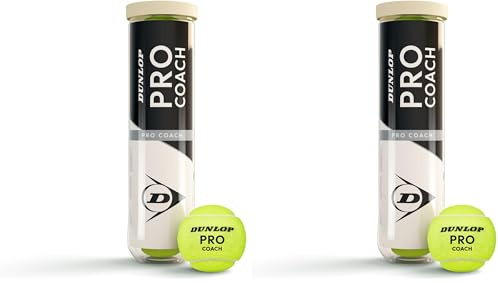 DUNLOP Tennisball Pro Coach - für Coaching und Trainingseinheiten (4 Bälle) (Packung mit 2)