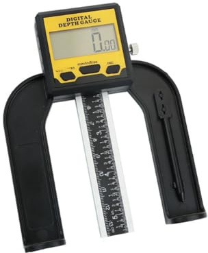 VENEKA 0-80mm Calibre de Profundidad Digital para Herramienta de Medición de la Madera Calibre Digital Mini Calibre de Altura Digital Calibre de Profundidad