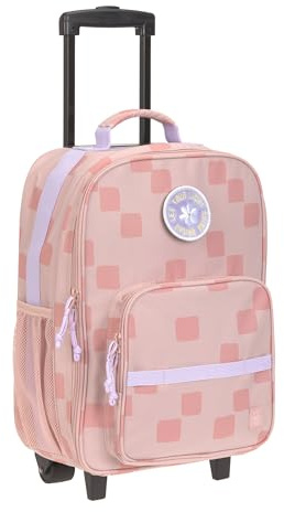 LÄSSIG Valise pour Enfants Valise à roulettes avec poignée télescopique et roulettes pour Enfants Bagage à Main/Trolley Pattern Party Rose