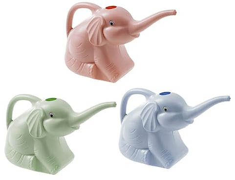 ibasenice 3pièces Lot de Arrosoirs Éléphant Outils Arrosage Long Nez Couleurs Assorties