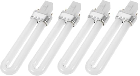 iplusmile Lampada per Unghie 4 Pezzi 12w Tubo Luminoso UV per Manicure e Smalto Rapido Asciugatura Uso Professionale e Domestico