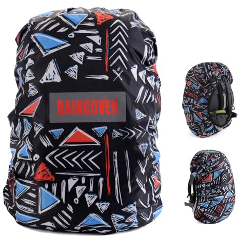 Housse Sac à Dos Imperméable 30-40L, Sac Impermeable, Sac a Dos Impermeable, Anti-Pluie Couverture Protecteur de sac à dos imperméable et anti-poussière avec bandes réfléchissantes pour Camping