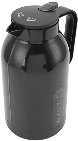 Fockety 12V Electric Car Kettle, 1300ML Portable Automobile Electric Heating Kettle, Fast Water Boiler Car Coffee Maker, Auto Shut Off Heated Water Tea Coffee for Self Driving Tour