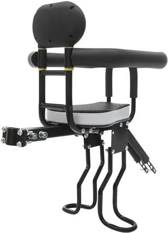 MccoMMon Fahrrad Kindersitz Vorne, Fahrradkindersitze mit Sicherheitsbügel Sicherheitsgurt und Pedal, Kindersitz Fahrrad, Bequemer Kindersitz, bis 80kg, für Mountainbikes, Citybikes, Falträder