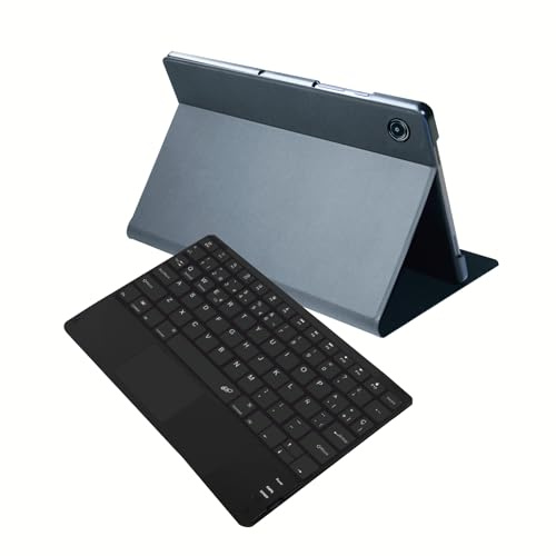 SILVERHT Funda con Teclado Bluetooth y touchpad para Samsung Galaxy Tab A11+/A9+ 11 con Soporte Ajustable (Gris)