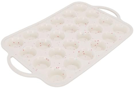 Fdit Moule à Muffins en Silicone de 24 Tasses, Moule à Mini Cupcakes et Muffins avec Cadre en Métal, Plateau Flexible Antiadhésif Allant au Four pour les Friandises Familiales et la (24 tasses)