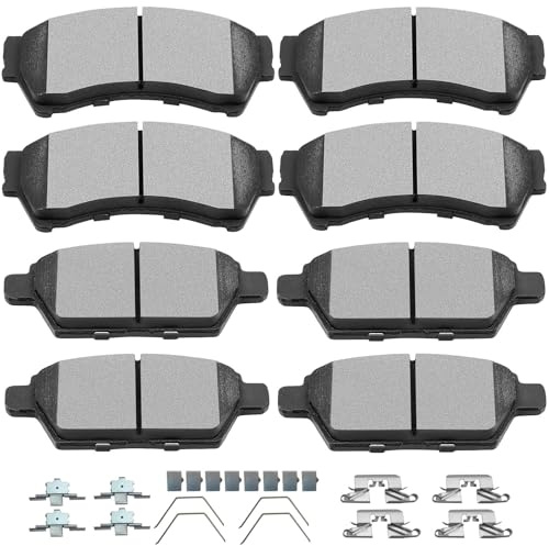 SCITOO Ceramic Brake Pads Kits, 8pcs Brakes Pads Set Fit For 2006-2012 for Ford Fusion,2007-2012 for Lincoln MKZ,2006 for Lincoln Zephyr,2006-2013 for Mazda 6,2006-2011 for Mercury Milan