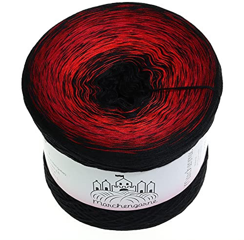 Farbverlaufsgarn Höllenfeuer 400g - 1520m 4 fädig Bobbel Wolle handstrickgarn