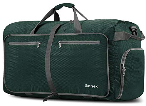 Gonex Bolsas de viaje plegables más ligeras (bolsa de gimnasia) para deportes de viaje 100L Verde oscuro