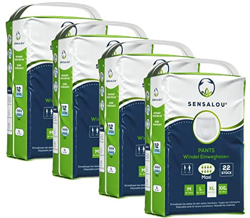 Sensalou Windel-Höschen-Pants für Erwachsene Größe XL (88 Stk) - Stark für schwere Inkontinenz für Frauen und Männer Senioren