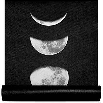Retrospec Pismo Yoga Mat w/Nylon Strap for Men & Women - Non Slip Excercise Mat for Yoga, Pilates, Stretching, Floor & Fitness Workouts, Moonlight