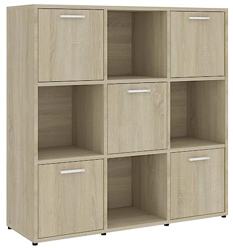 vidaXL Estantería Madera contrachapada Color Roble Sonoma 90x30x90 cm