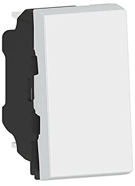 Legrand - Poussoir Mosaic Easy-Led 6A 1 module - blanc