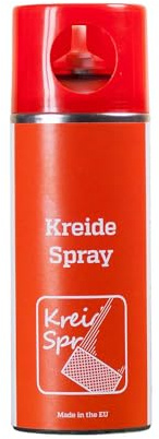 BERASIT Kreidespray, professionelle Sprühkreide für Markierung und Kennzeichnung, schnell trocknend, 400 ml, rot, Versandeinheit= 1 Dose