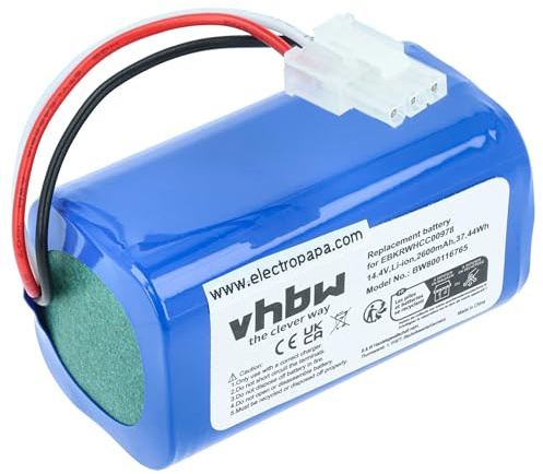vhbw Batterie Compatible avec Miele RX1-SJQL0 | Scout RX1 aspirateur noir (2600mAh, 14,4V, Li-ion)