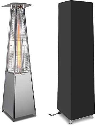 Ranikeer 420D Heizstrahlerabdeckung Wetterschutzhülle für pyramidenförmigen freistehenden Terrassenheizstrahler, Wasserdichter Robuster Abdeckung Staubschutz Atmungsaktives Oxford Gewebe 221*61*53cm