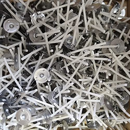 500 Teelichtdochte TLP 9 mit Fuß, Kerzendochte aus Baumwolle je 3,5 cm, für Teelichter